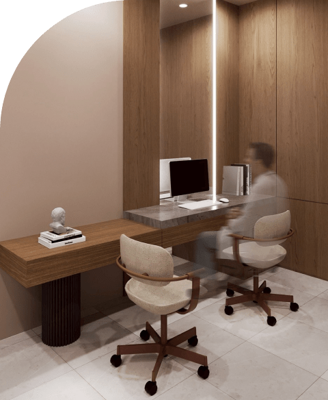 MoriLabo美容形成外科のラグジュアリーな待合室の内観